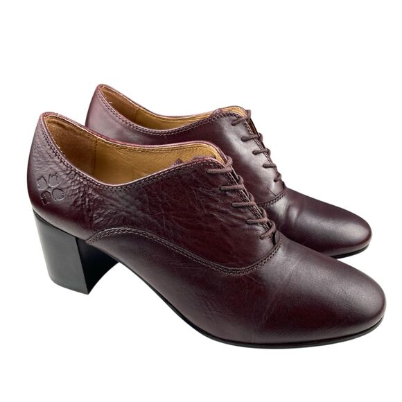Patricia Nash Women's Mara Oxford Shooties 9.5M Leather Block Heel Bootie - Picture 1 of 12
